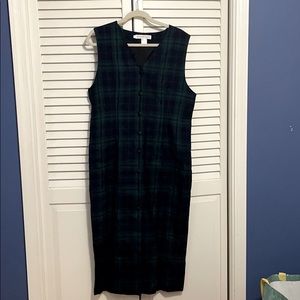 Preston and York Navy Green Black wool dress lined